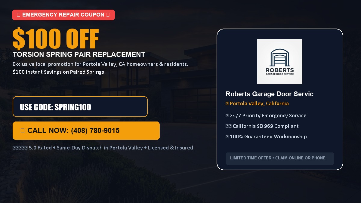 $100 OFF Heavy-Duty Torsion Spring Pair Replacement in Portola Valley, CA