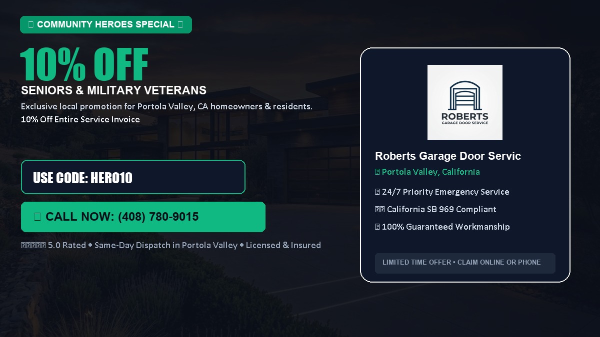 10% OFF Senior Citizens (65+) & Military / Veteran Community Discount in Portola Valley, CA